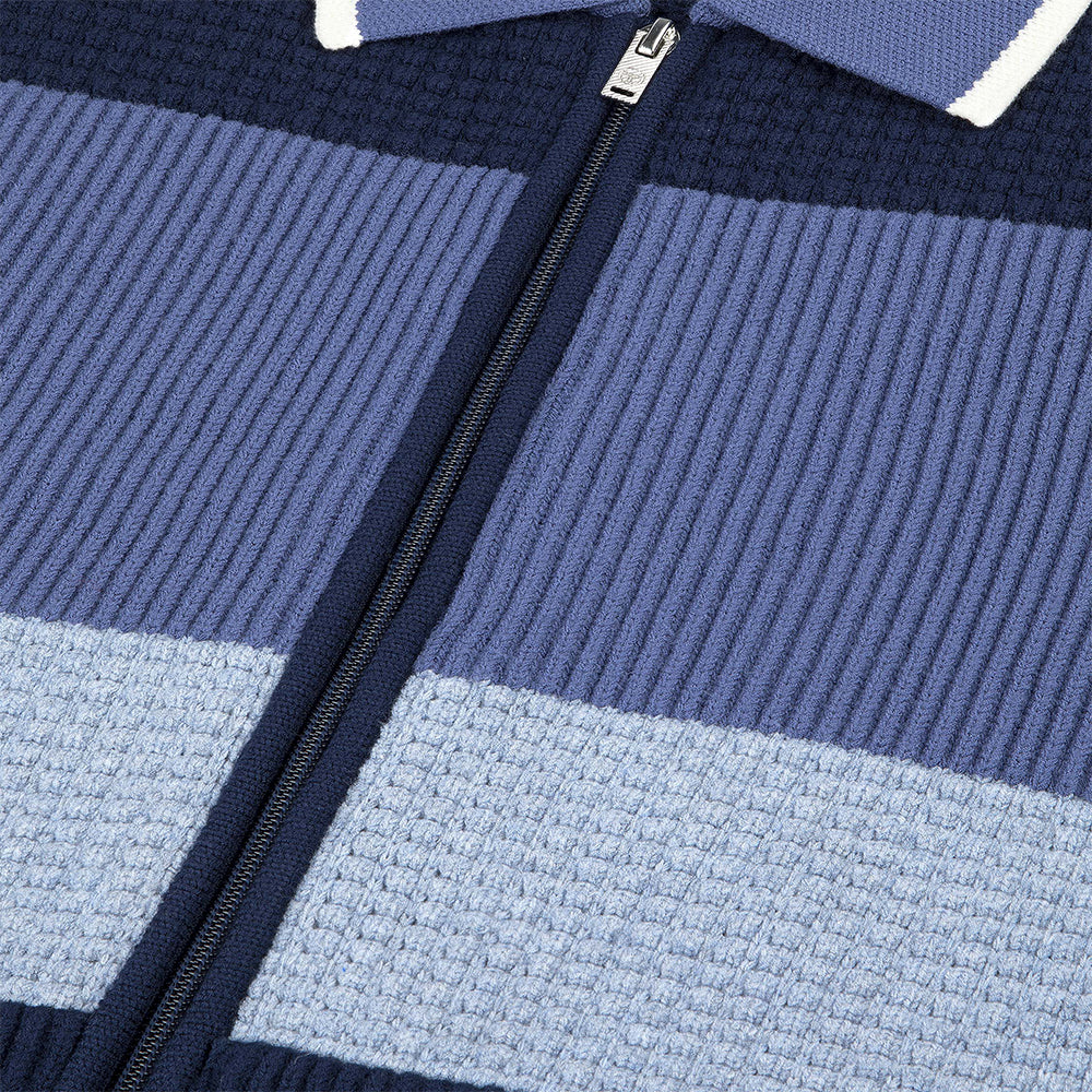 Sergio Tacchini Enzo Striped Track Jacket - Faded Denim