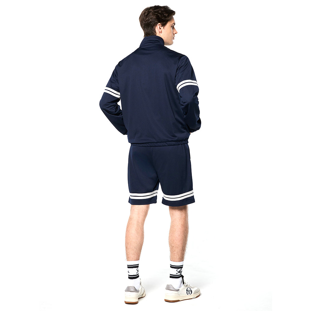 Sergio Tacchini Arturo Mesh Track Jacket - Maritime Blue/ Quiet Gray