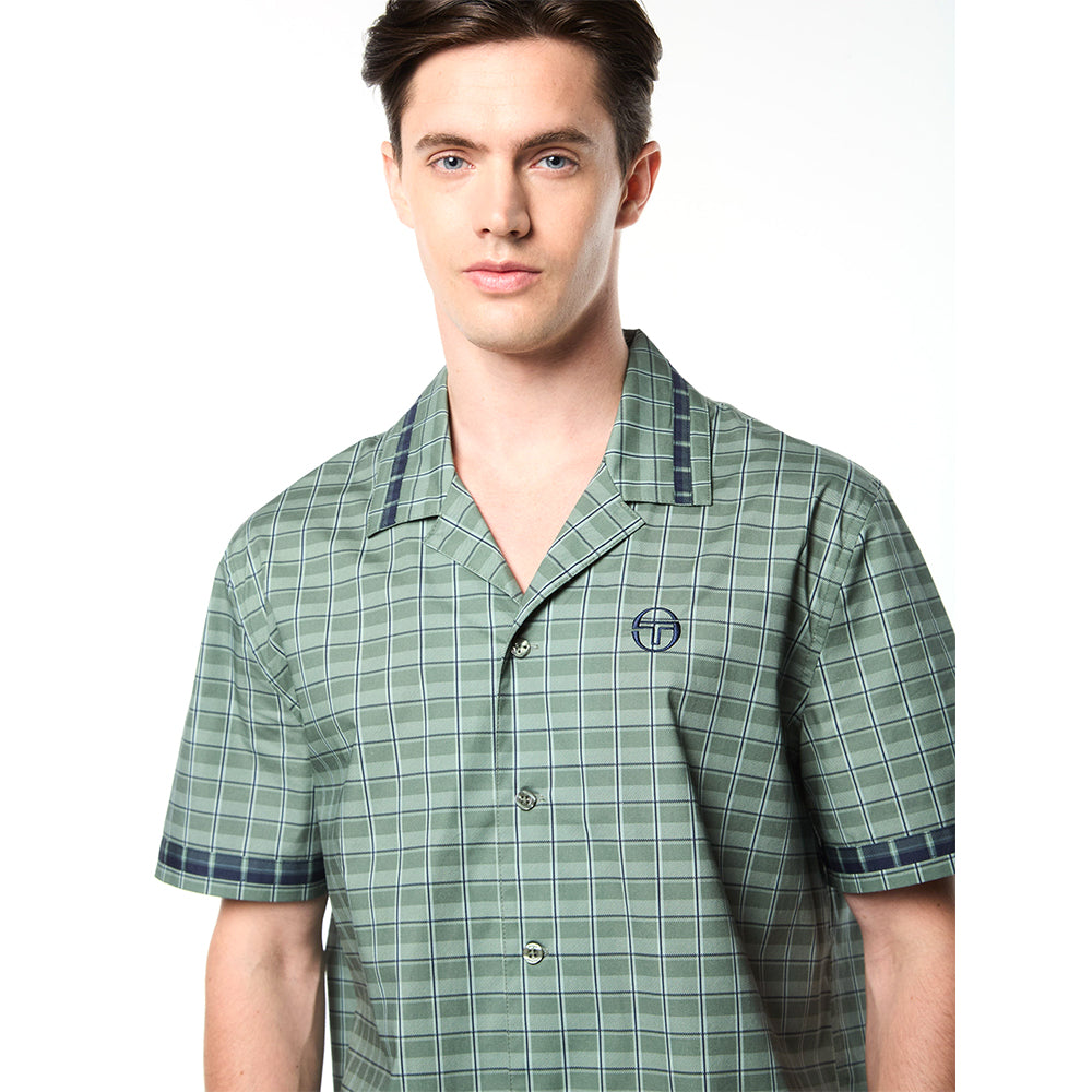 Sergio Tacchini Quadretto Cabana Shirt - Duck Green