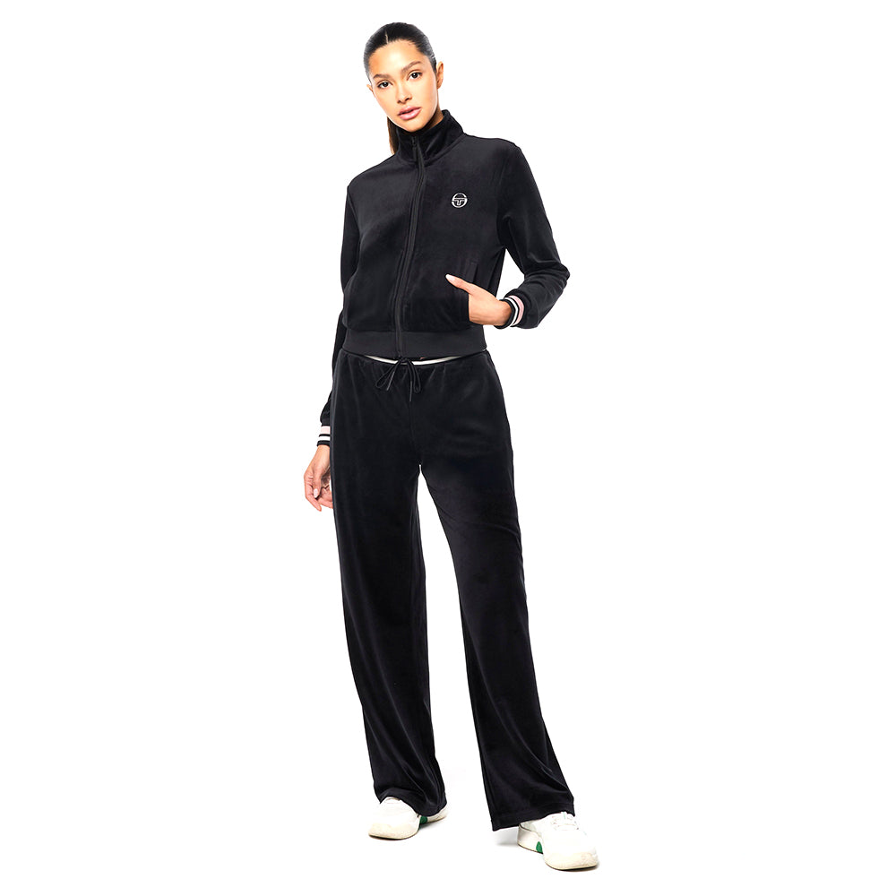 Sergio Tacchini Adele Velour Track Jacket - Black Beauty