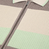 Sergio Tacchini Enzo Striped Track Jacket - Taupe Grey
