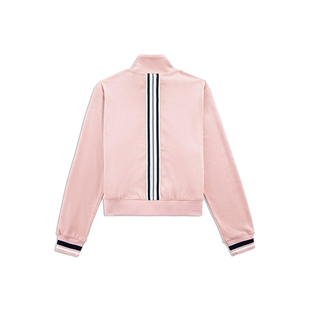 Sergio Tacchini Adele Velour Track Jacket - Pale Mauve