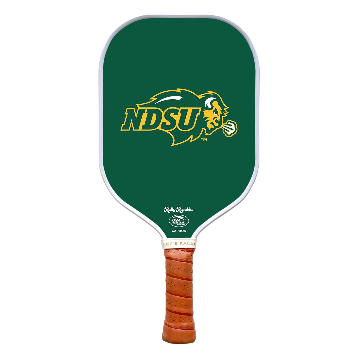 Rally Republic PIckleball Paddle - North Dakota State Bison Green Primary Mark