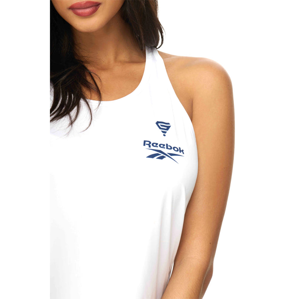 Camiseta sin mangas GLDN PNT X Reebok para mujer | Blanco