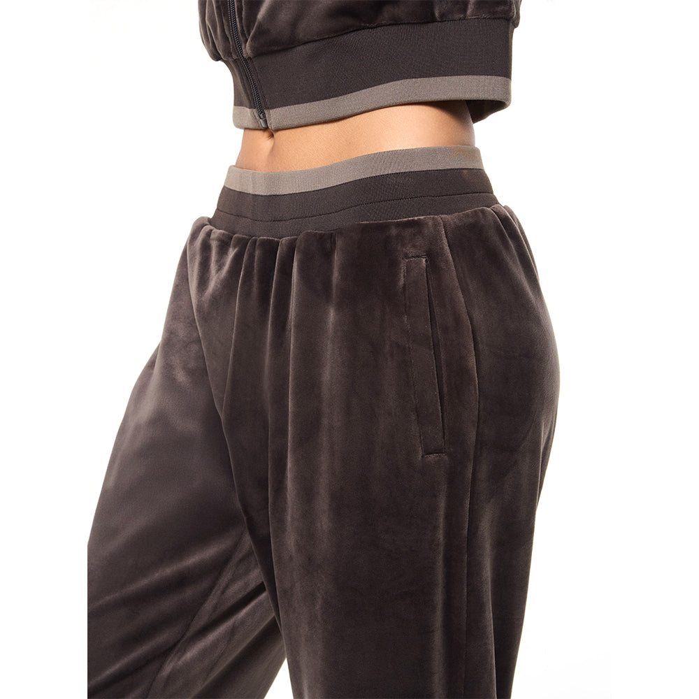 Sergio Tacchini Leta Velour Pant - Mulch