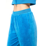 Sergio Tacchini Lina Velour Track Pant - Baby Blue