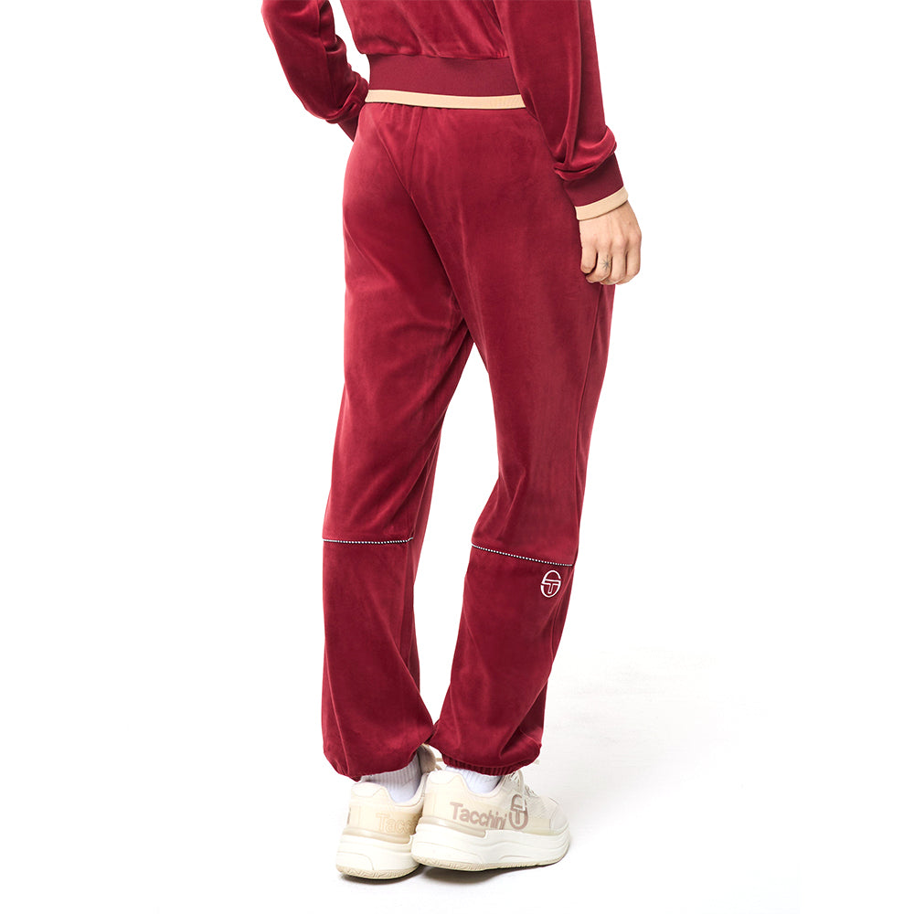 Sergio Tacchini Leta Velour Pant - Rhubarb