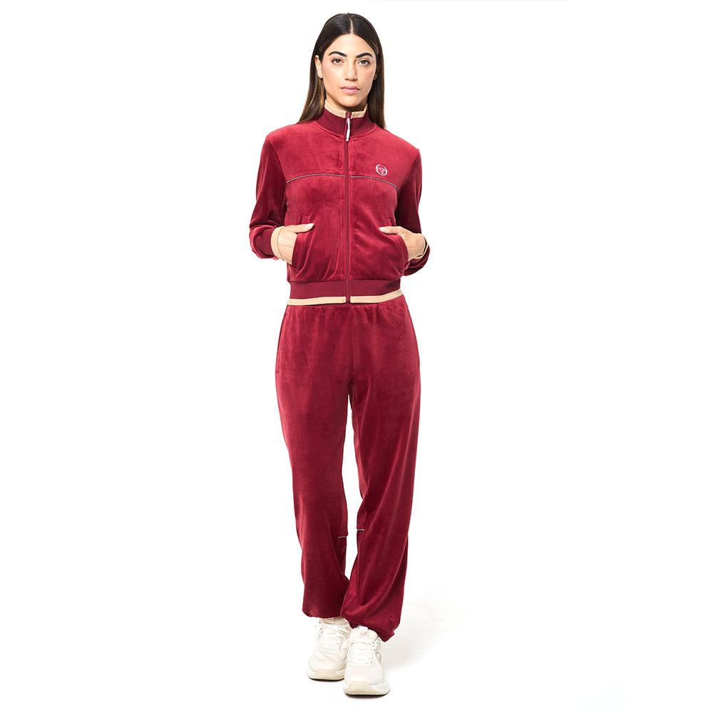 Sergio Tacchini Leta Velour Pant - Rhubarb