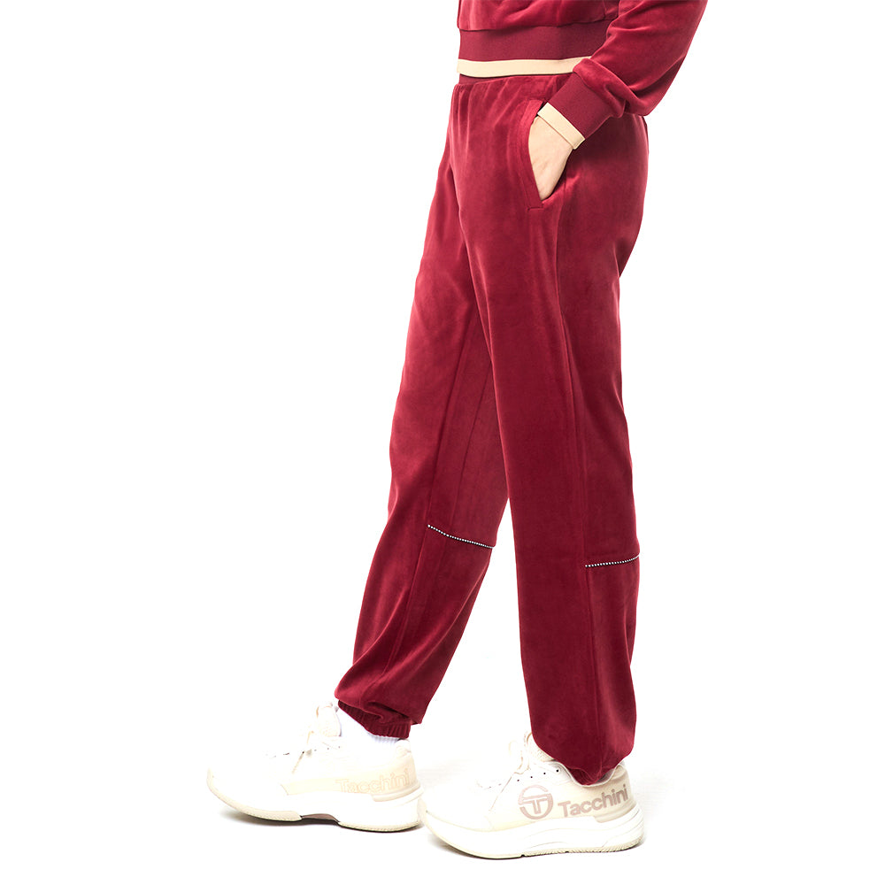 Sergio Tacchini Leta Velour Pant - Rhubarb