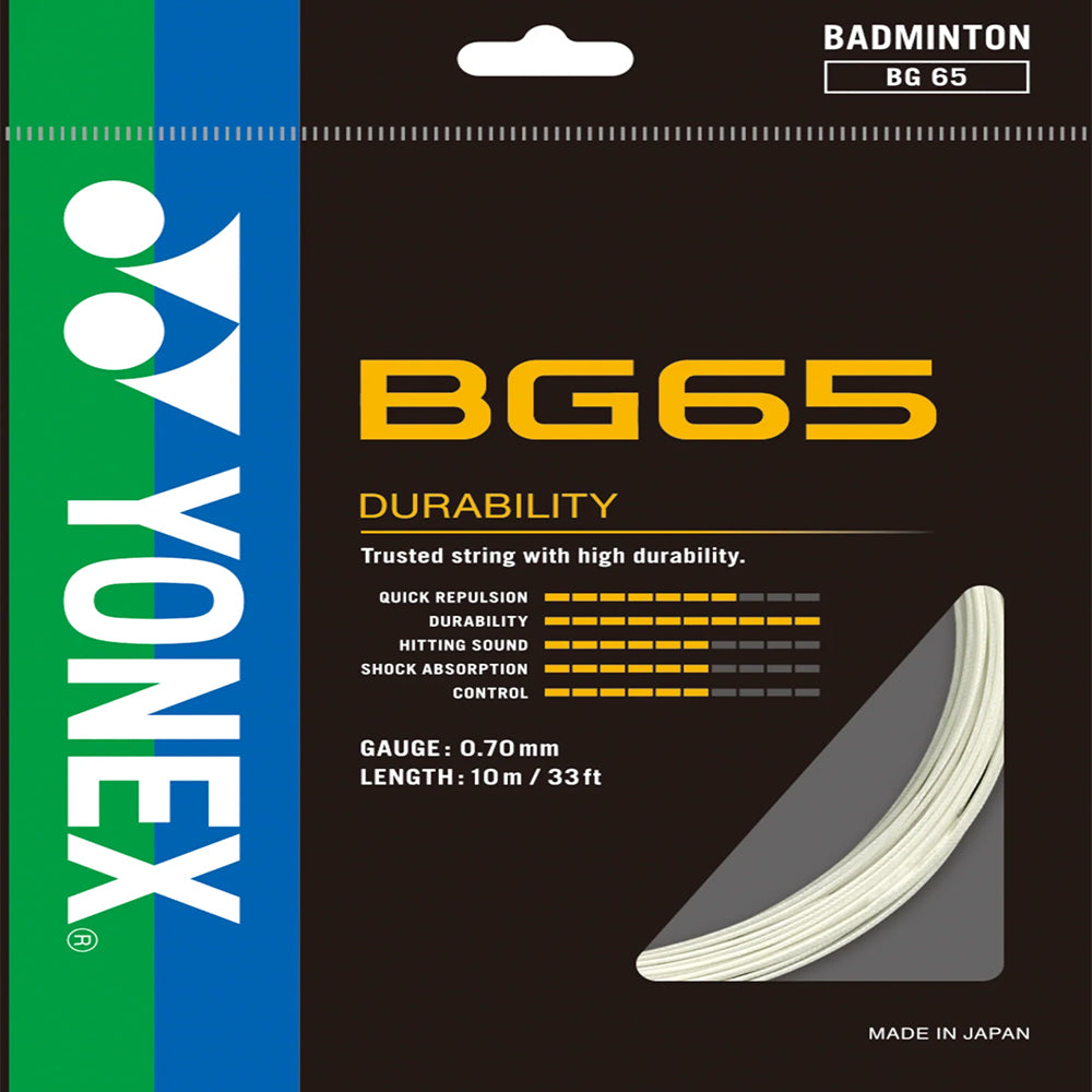 Yonex Badminton String BG65 - 10m Set & 200m Reel