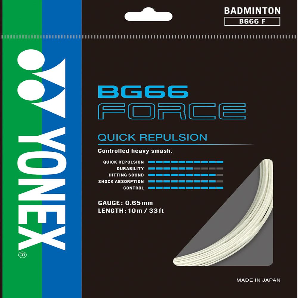 Yonex Badminton String BG66 Force - 10m Set & 200m Reel