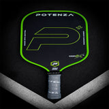 Pala de Pickleball Potenza Pickleball P+ PowerSpin Carbon COREx3 | Verde Neón | Cara Alargada