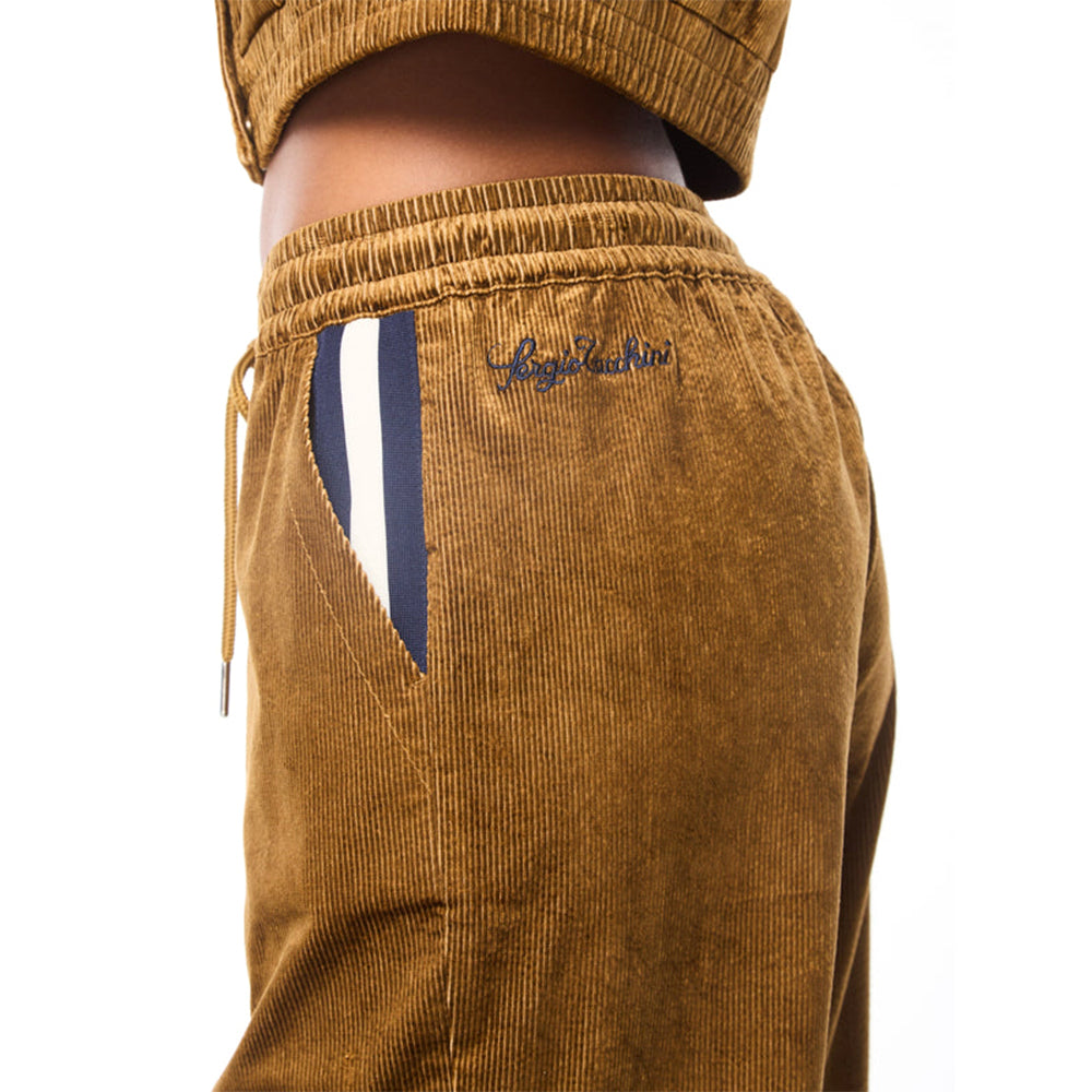 Sergio Tacchini Women's Cordurato Track Pant |  Bronze Brown