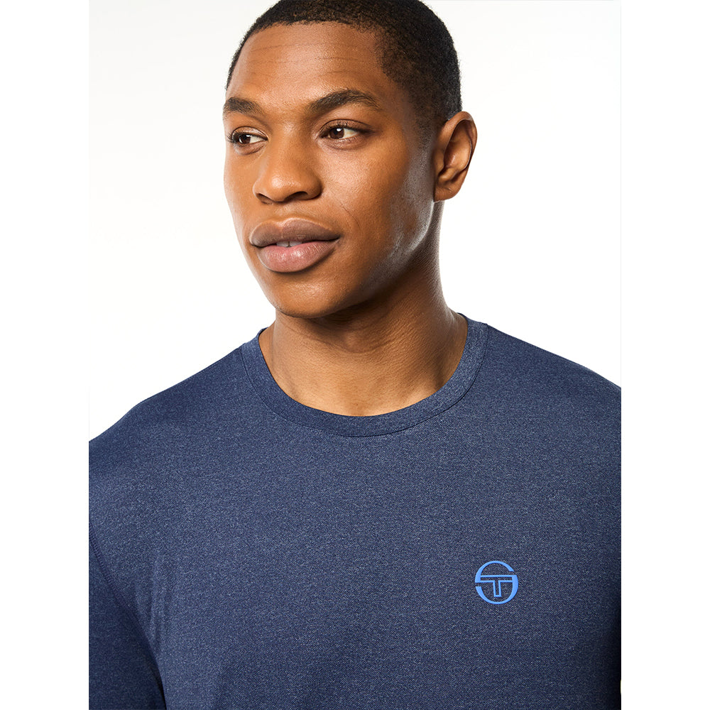 Sergio Tacchini Attivo Damarindo Long Sleeve Tee - Maritime Blue
