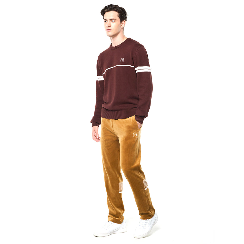 Sergio Tacchini Orion Knit Sweater - Bitter Chocolate/ Gardenia