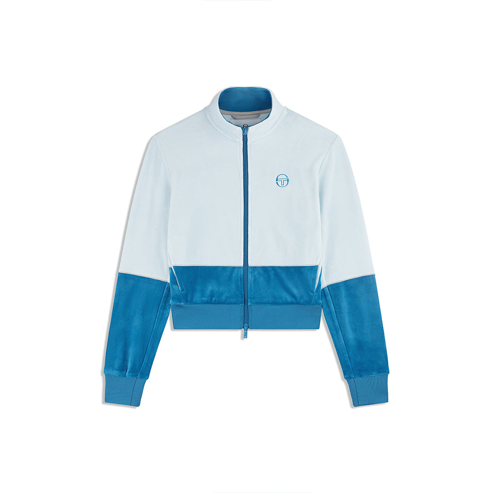 Sergio Tacchini Lina Velour Track Jacket - Baby Blue