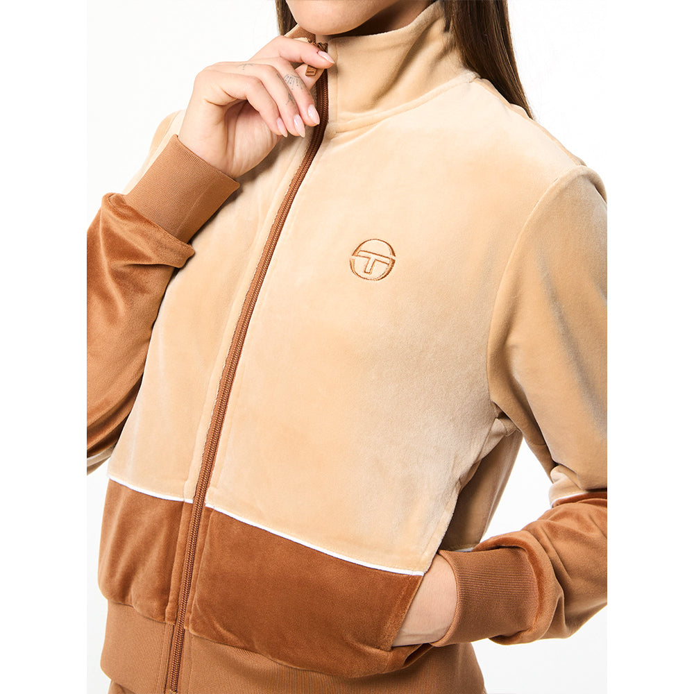 Sergio Tacchini Lina Velour Track Jacket - Candied Ginger