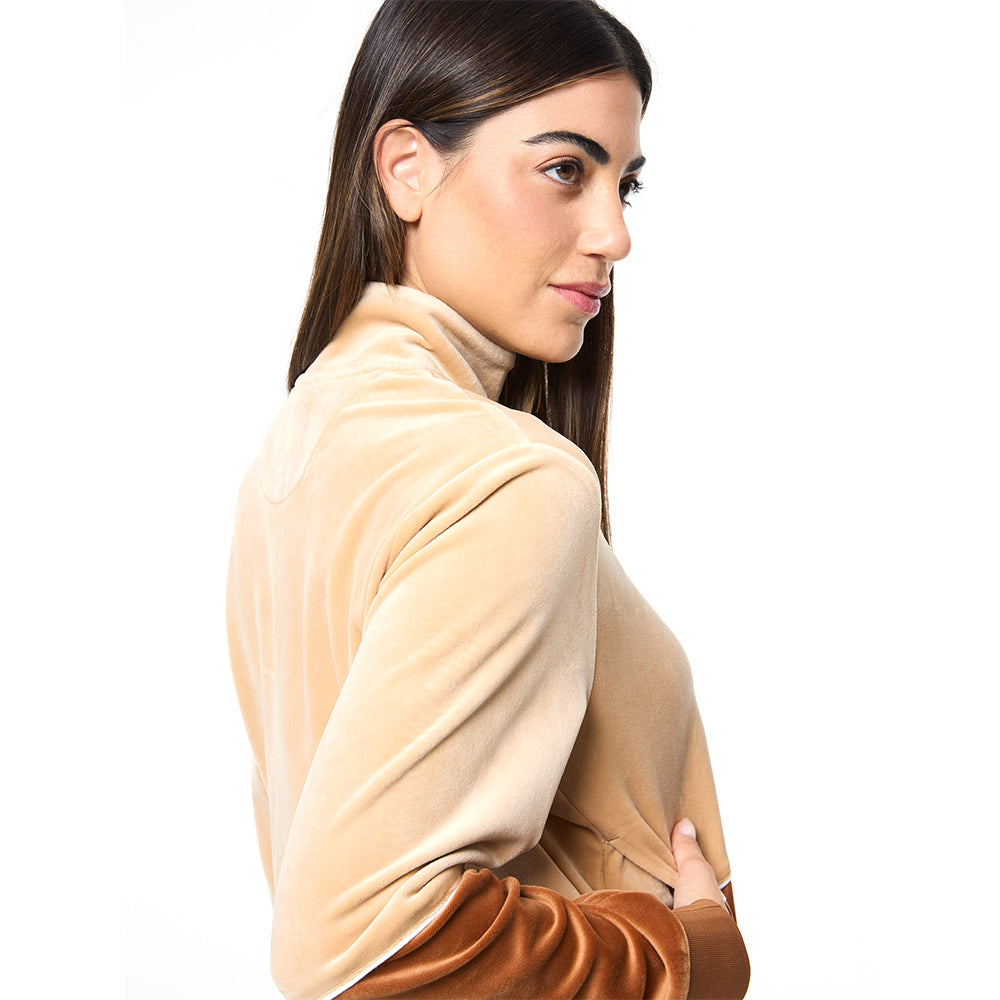 Sergio Tacchini Lina Velour Track Jacket - Candied Ginger