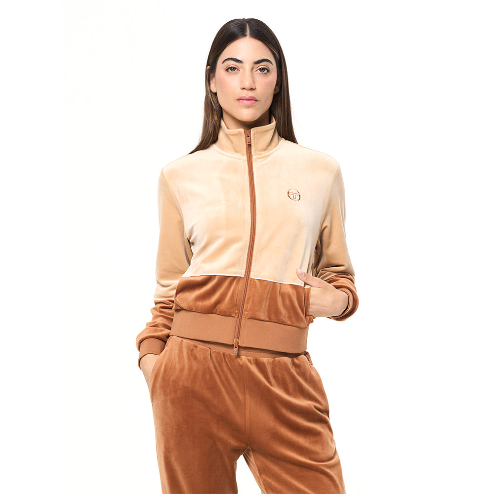 Sergio Tacchini Lina Velour Track Jacket - Candied Ginger