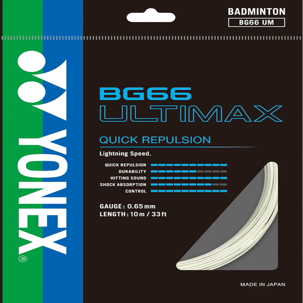 Yonex Badminton String BG66 Ultimax - 10m Set & 200m Reel