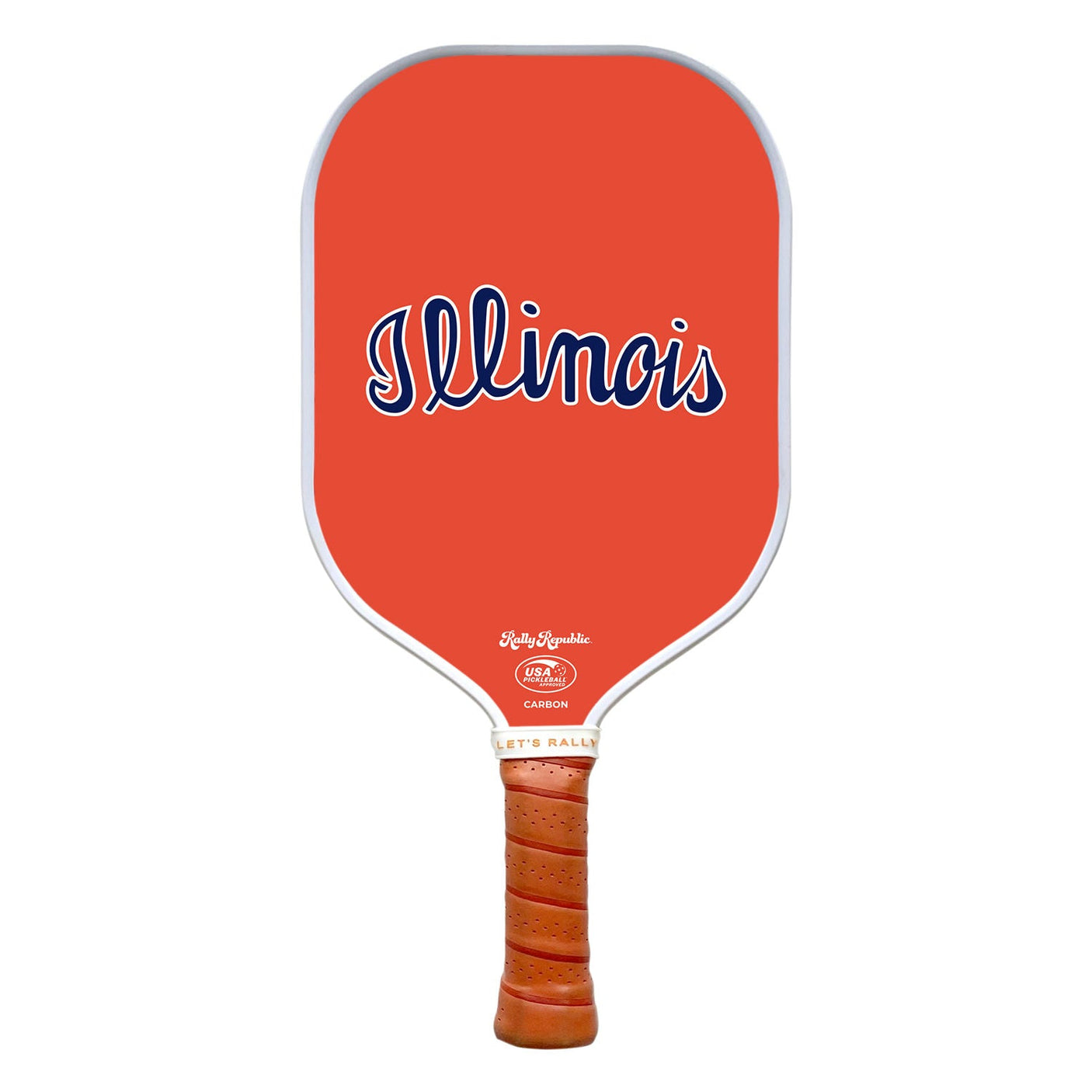 Rally Republic Illinois Fighting Illini Orange Script Illinois Pickleball Paddle