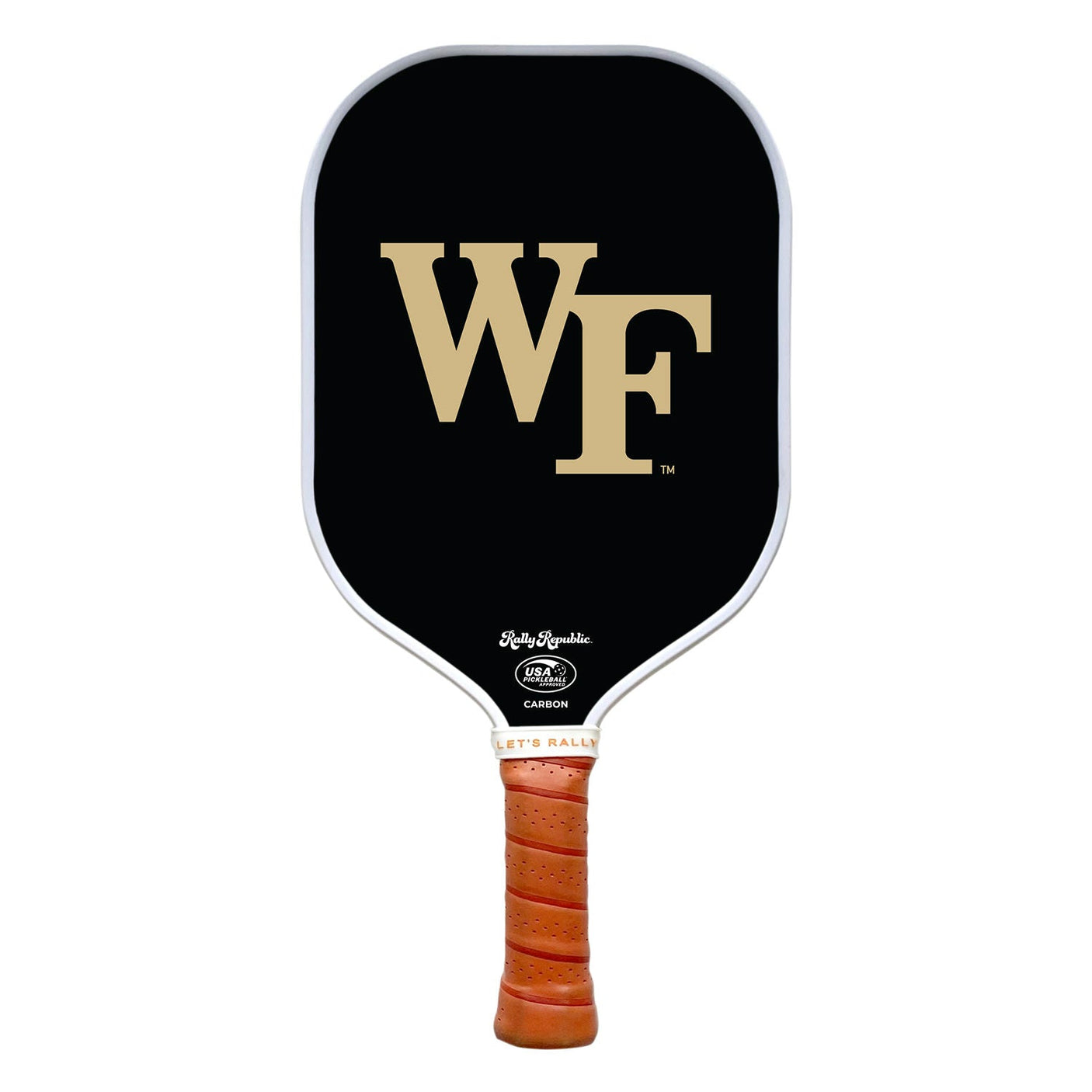 Rally Republic PIckleball Paddle - Wake Forest Demon Deacons Black Primary Mark
