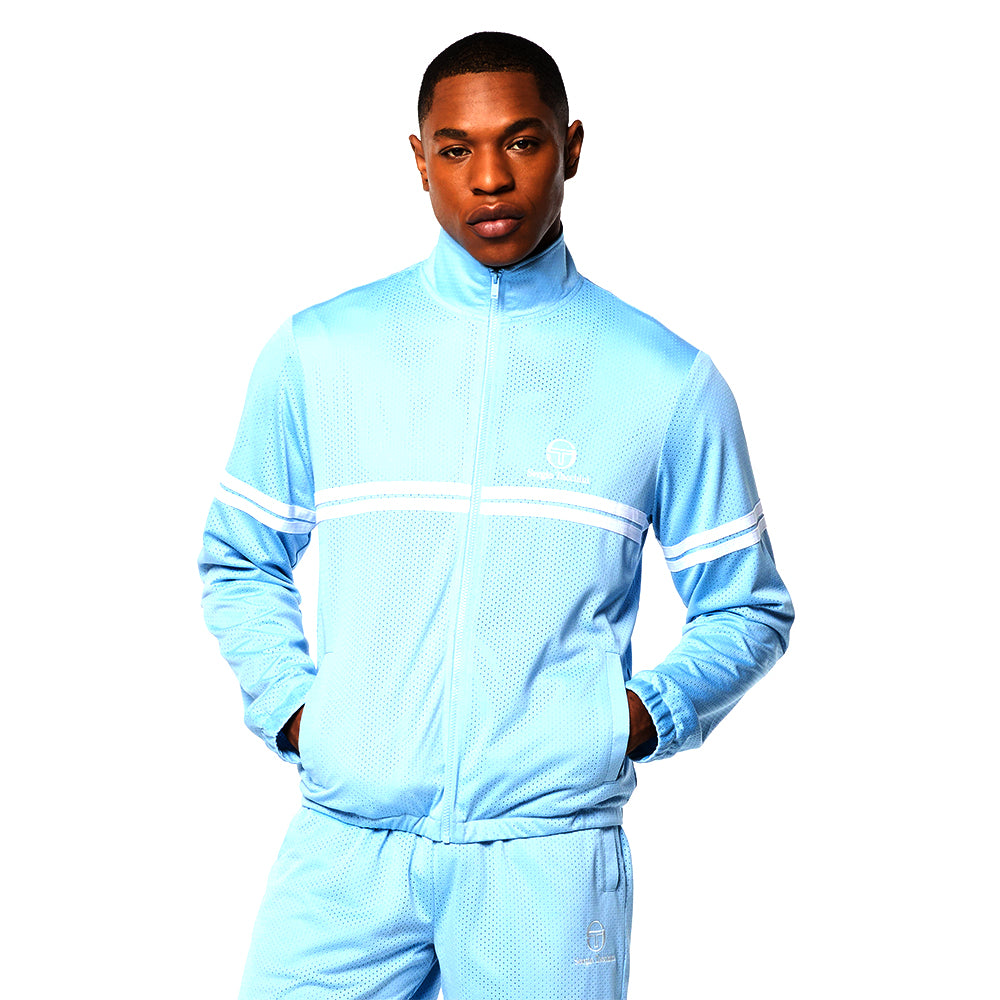 Sergio Tacchini Arturo Mesh Track Jacket - Dutch Canal/ White