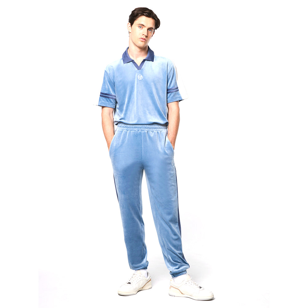 Sergio Tacchini Cielo Velour Track Pant - Faded Denim