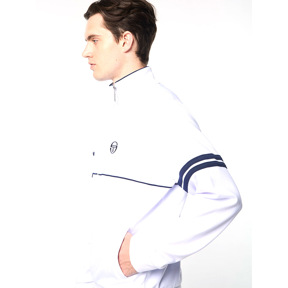 Sergio Tacchini Orion Davis Track Jacket - White/ Maritime Blue