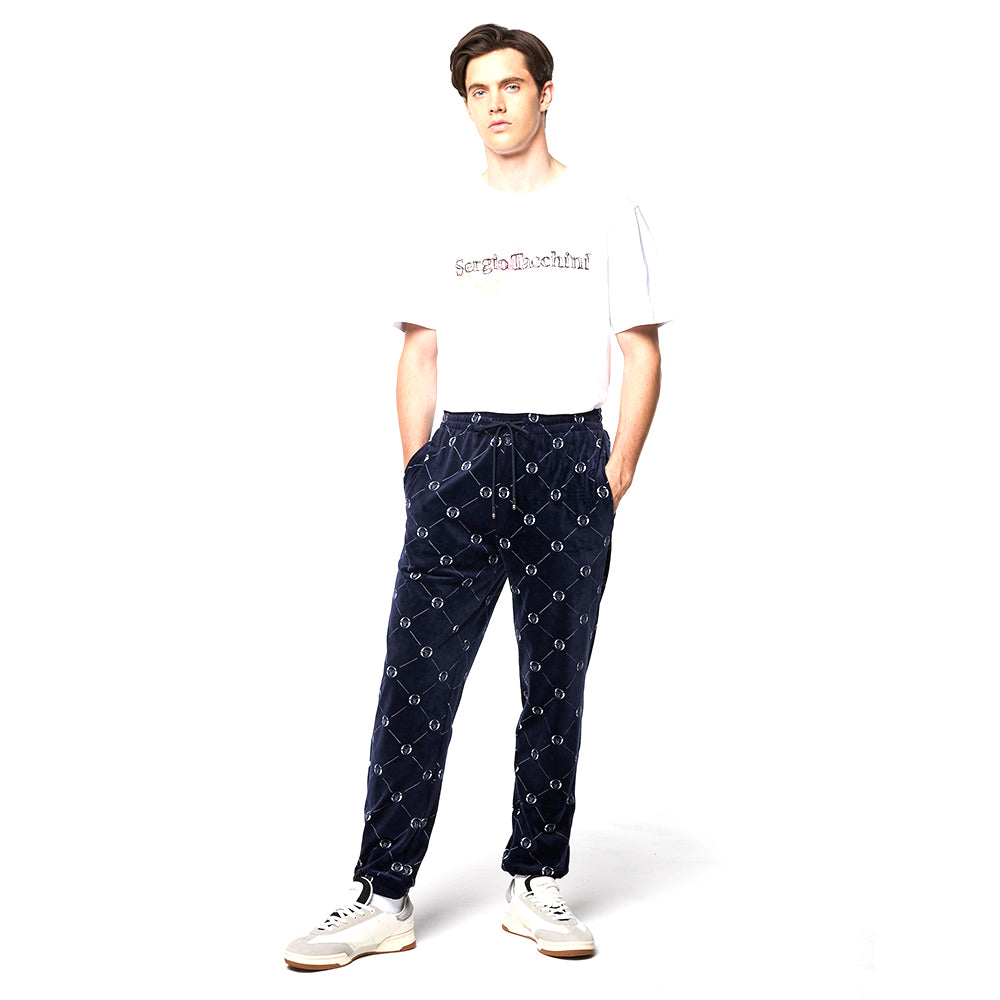Sergio Tacchini Cosimo Velour Track Pant - Maritime Blue