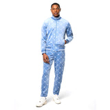 Sergio Tacchini Cosimo Velour Track Jacket - Faded Denim