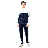 Sergio Tacchini Lazaro Velour Track Jacket - Maritime Blue