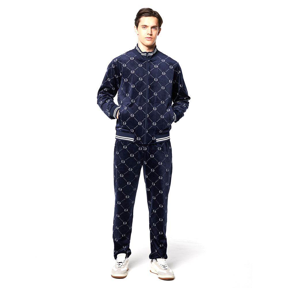 Sergio Tacchini Cosimo Velour Track Jacket - Maritime Blue
