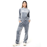 Sergio Tacchini Lina Velour Top - Quiet Shade