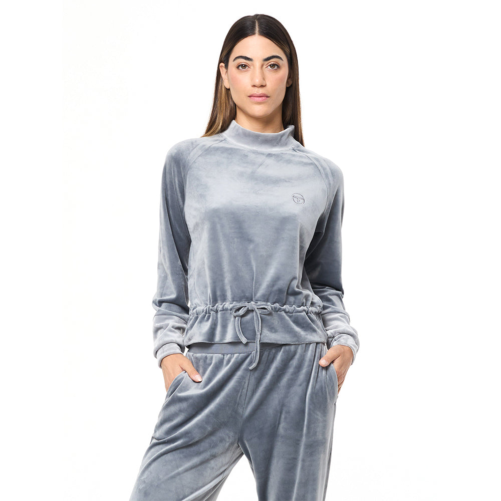 Sergio Tacchini Lina Velour Top - Quiet Shade