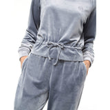 Sergio Tacchini Lina Velour Top - Quiet Shade