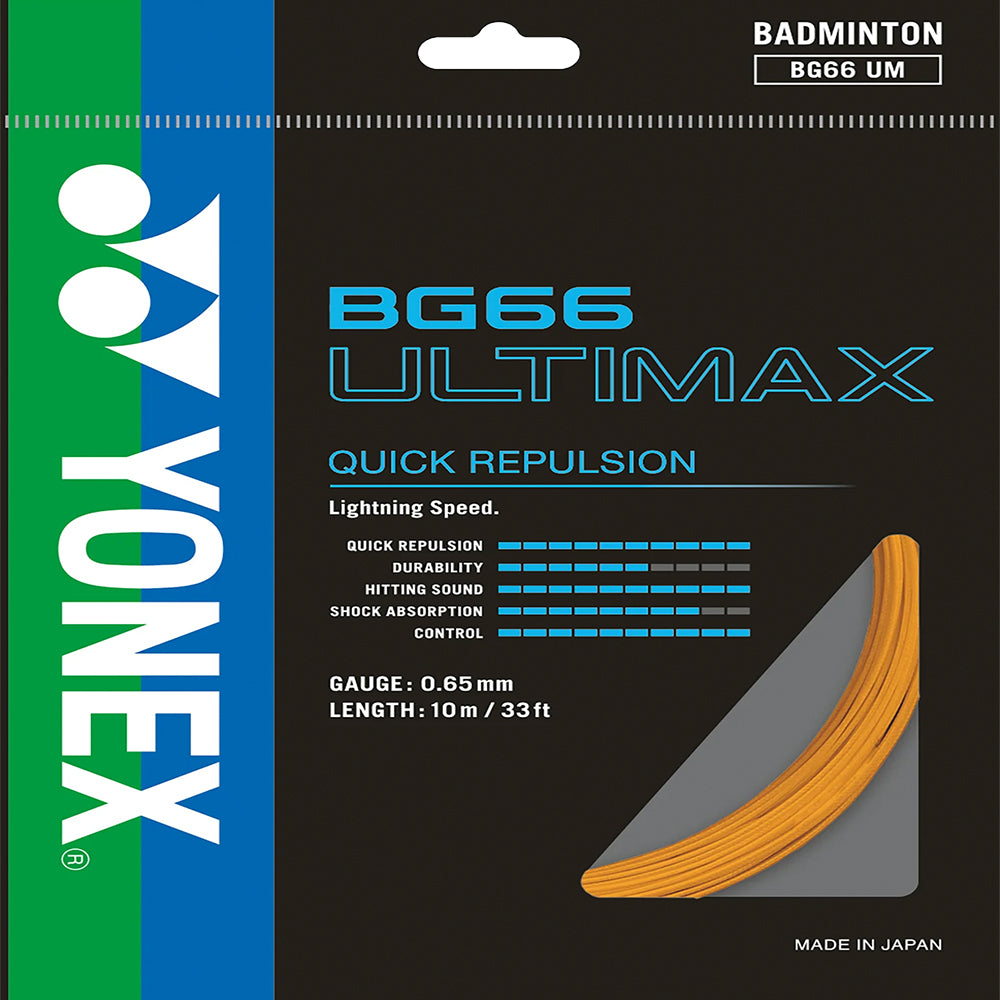 Yonex Badminton String BG66 Ultimax - 10m Set & 200m Reel