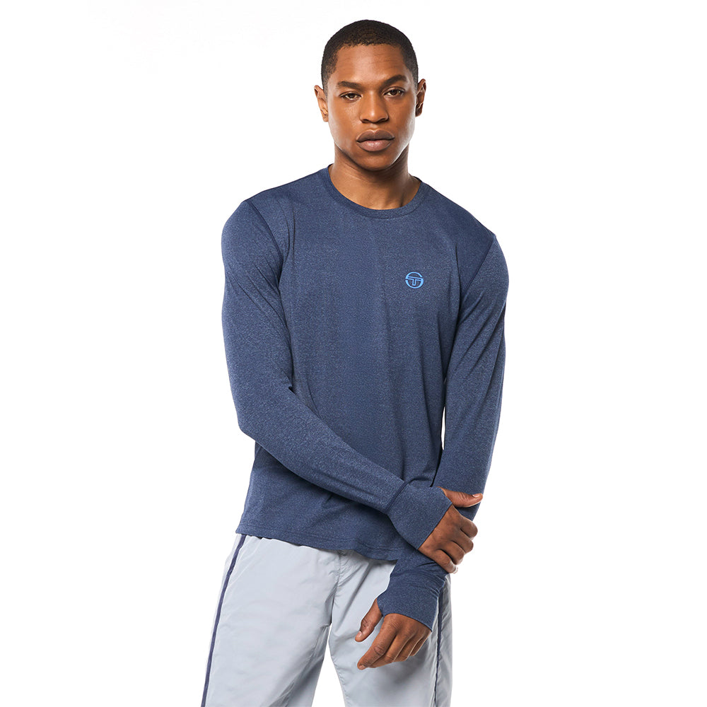 Sergio Tacchini Attivo Damarindo Long Sleeve Tee - Maritime Blue