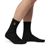 CROWN PICKLEBALL - Embroidered Logo Socks (Black)