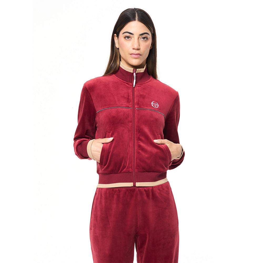 Sergio Tacchini Leta Velour Jacket - Rhubarb