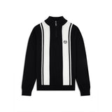 Sergio Tacchini Young Line Knit Polo - Black/ Gardenia