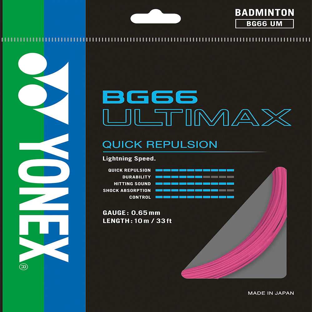 Yonex Badminton String BG66 Ultimax - 10m Set & 200m Reel