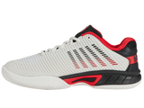 Zapatillas K-Swiss Hypercourt Express 2 para niños grandes | Blanco brillante/Limusina elástica/Rojo de alto riesgo