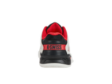 Zapatillas K-Swiss Hypercourt Express 2 para niños grandes | Blanco brillante/Limusina elástica/Rojo de alto riesgo