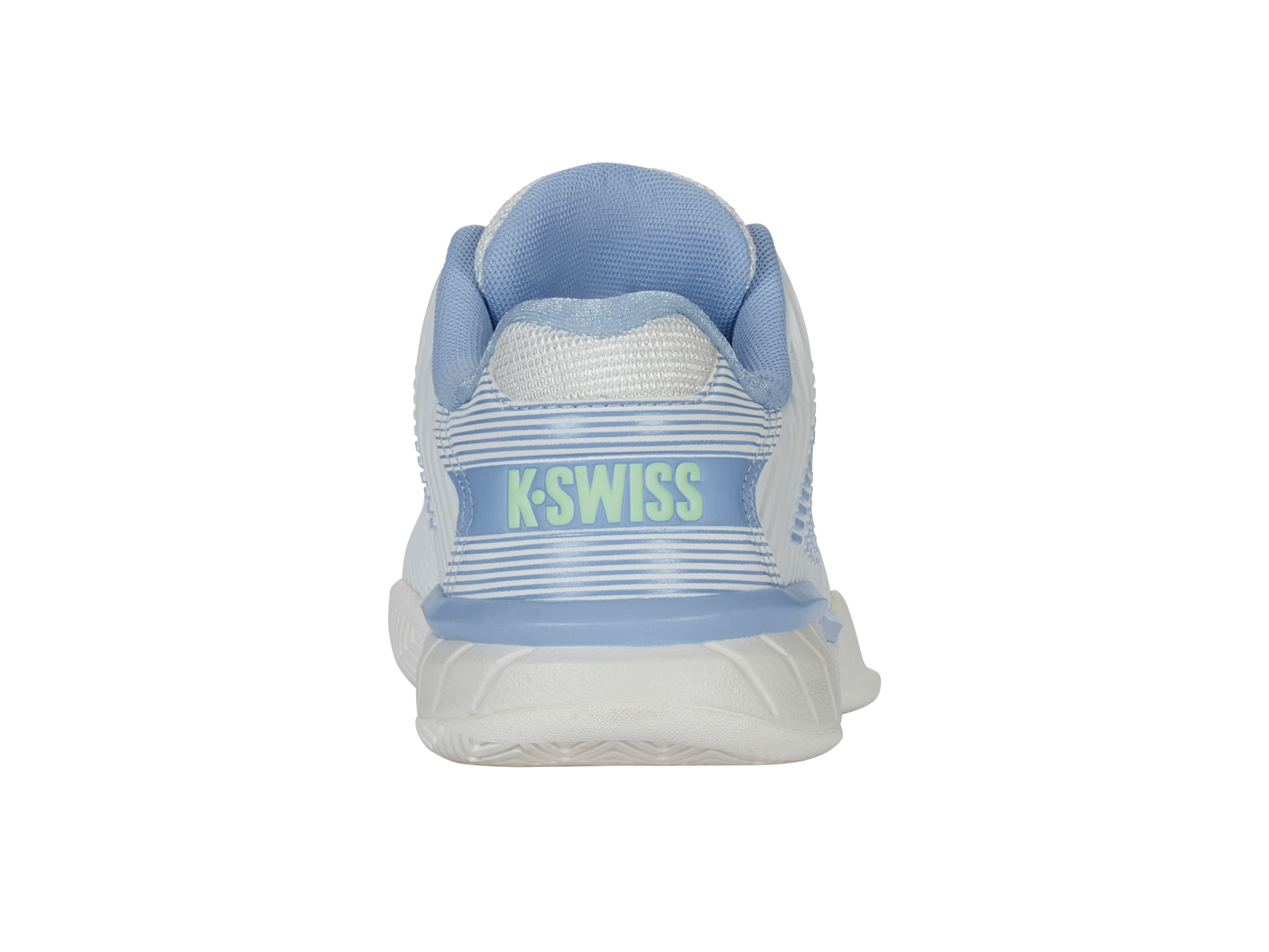 Zapatillas K-Swiss Hypercourt Express 2 para niños grandes | Blanco Lucent/Canal holandés/Verde paraíso