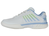 Zapatillas K-Swiss Hypercourt Express 2 para niños grandes | Blanco Lucent/Canal holandés/Verde paraíso