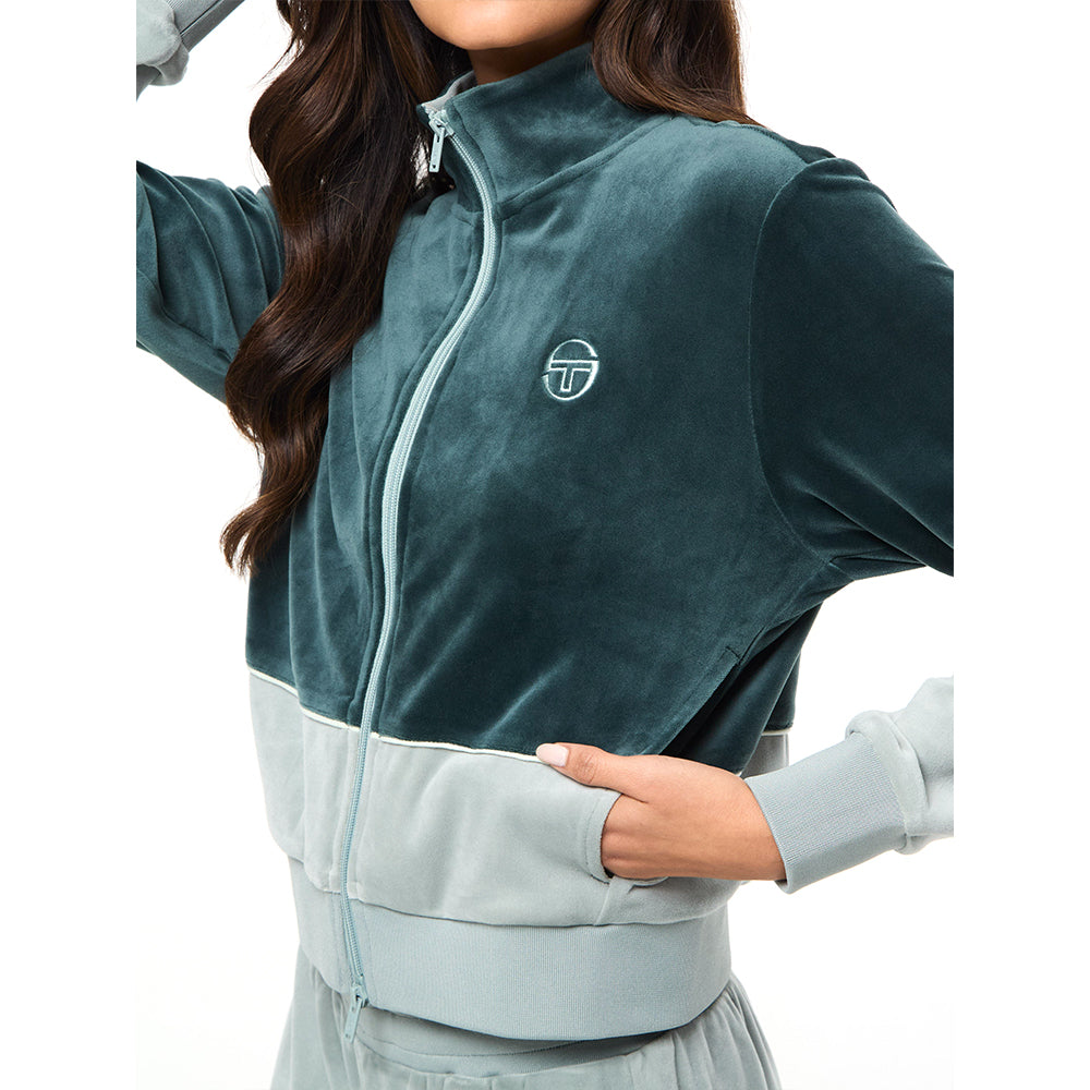 Sergio Tacchini Lina Velour Track Jacket - Green Gables