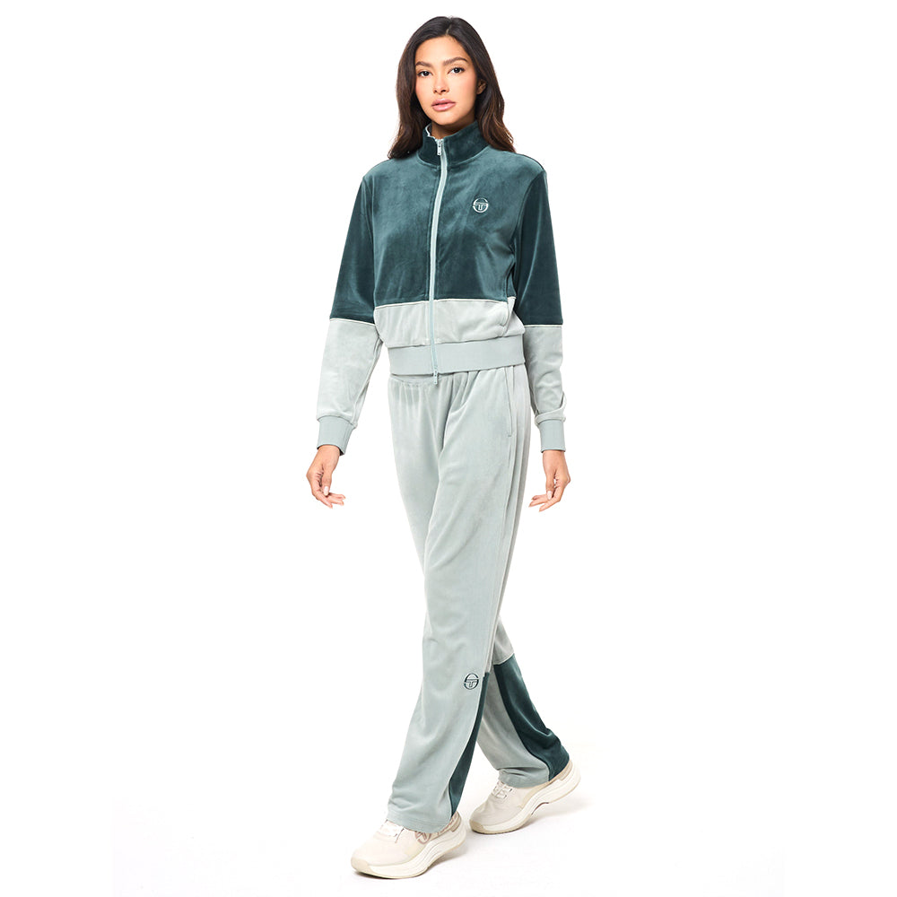 Sergio Tacchini Lina Velour Track Jacket - Green Gables