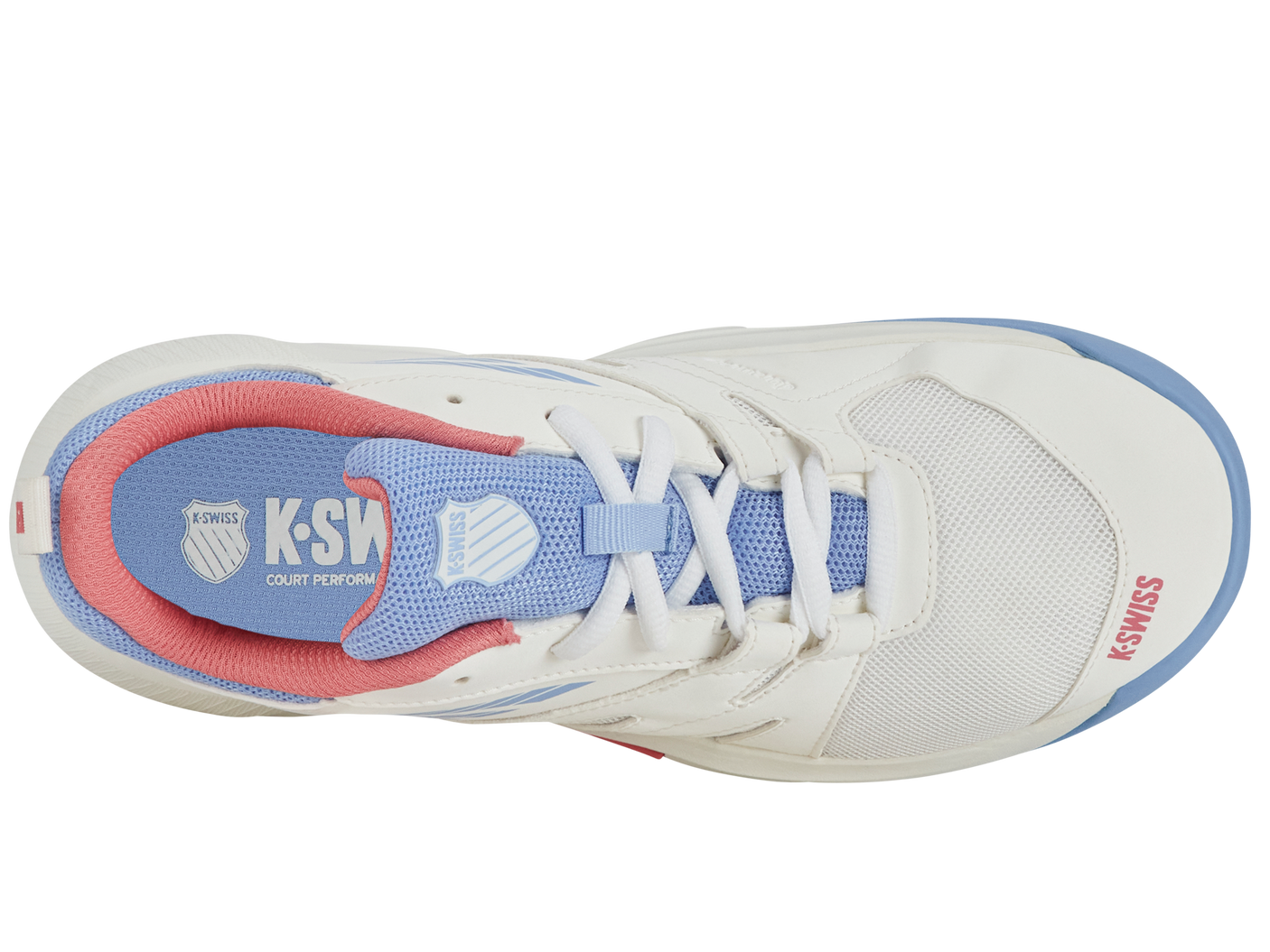 K-Swiss Big Kids' Shoes Speedtrac | Bright White/Open Air/Strawberry Ice