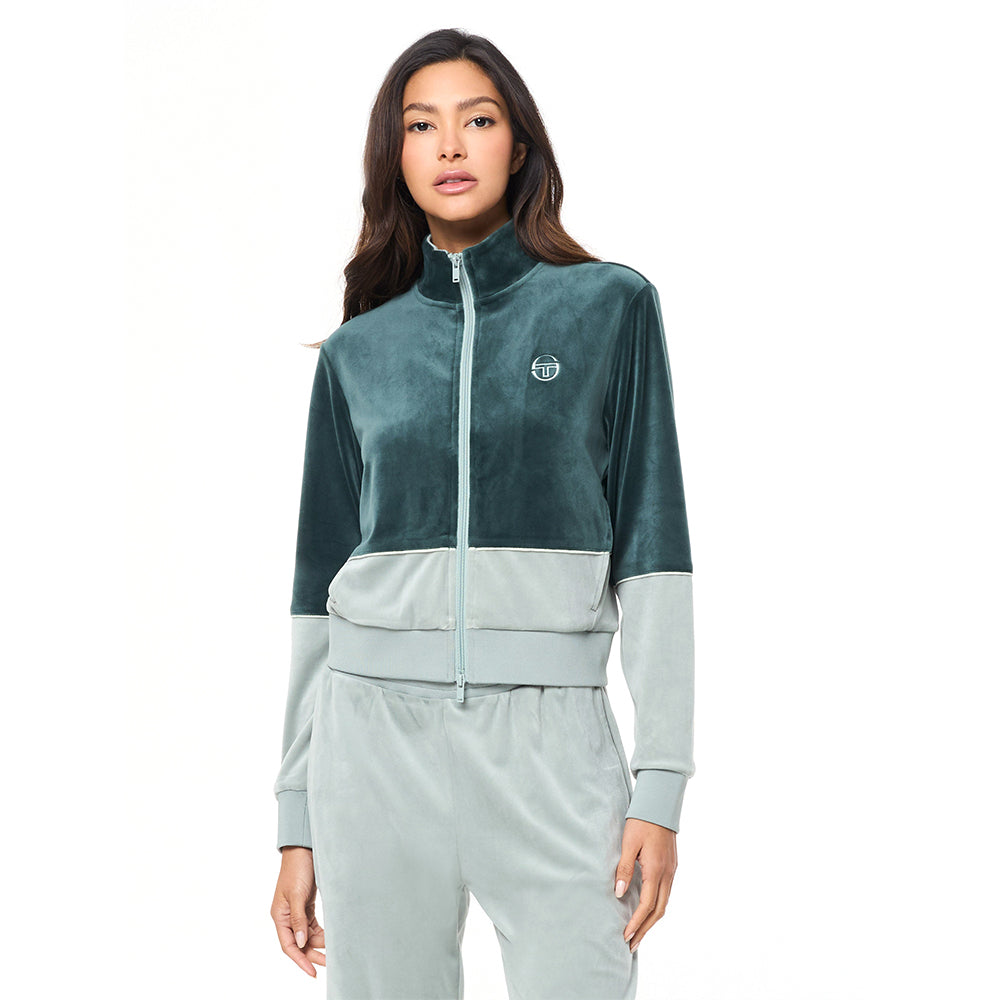 Sergio Tacchini Lina Velour Track Jacket - Green Gables